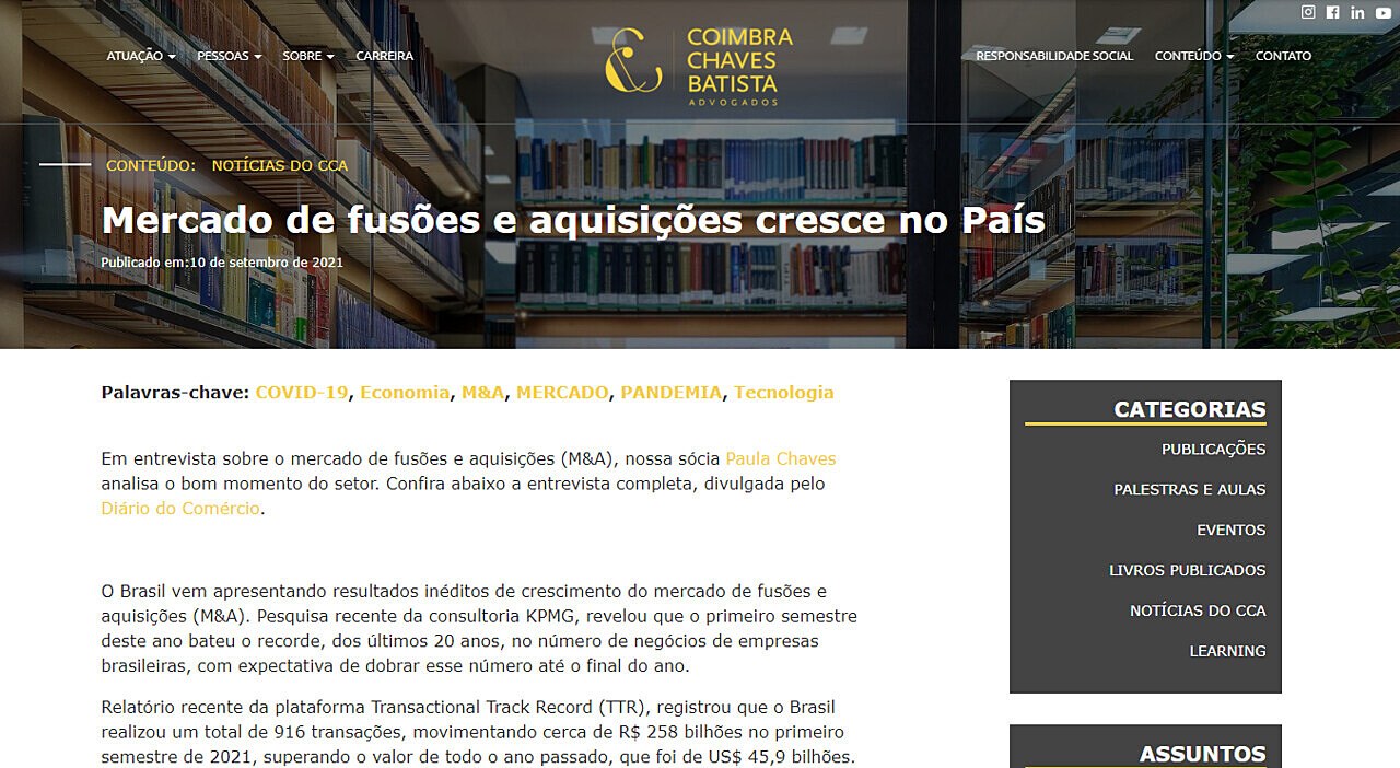 Mercado de fuses e aquisies cresce no Pas